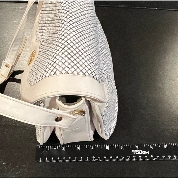 Like New! Vintage 1920’s 30’s WHITING & DAVIS Pearl White Mesh Shoulder Bag - Picture 12 of 16